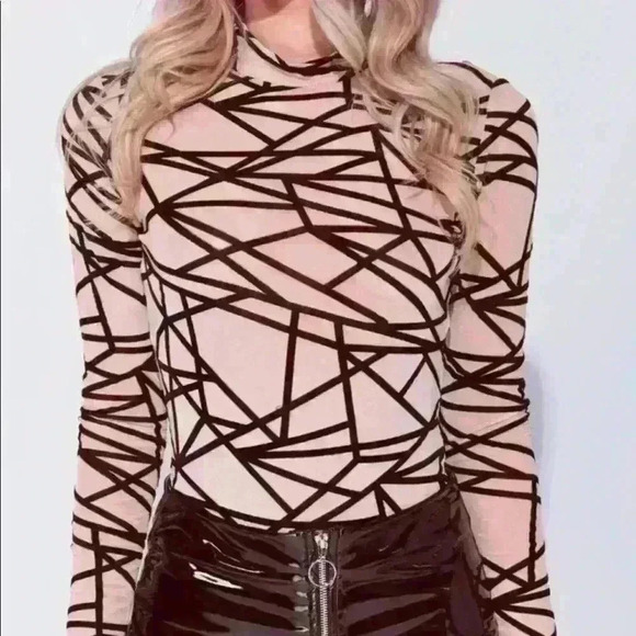 Nudia Long Sleeve High Neck Bodysuit - Picture 2 of 3